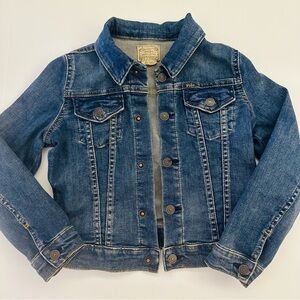 Polo Ralph Lauren Kids SZ 6 Denim Jean Jacket Blue Cotton Stretch Classic